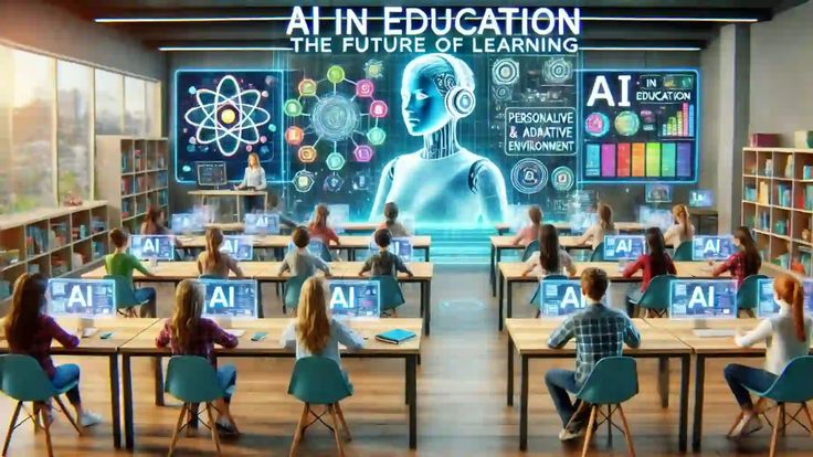 AI-cheating in education. Image of students in class showing how AI has been incorporated in education.